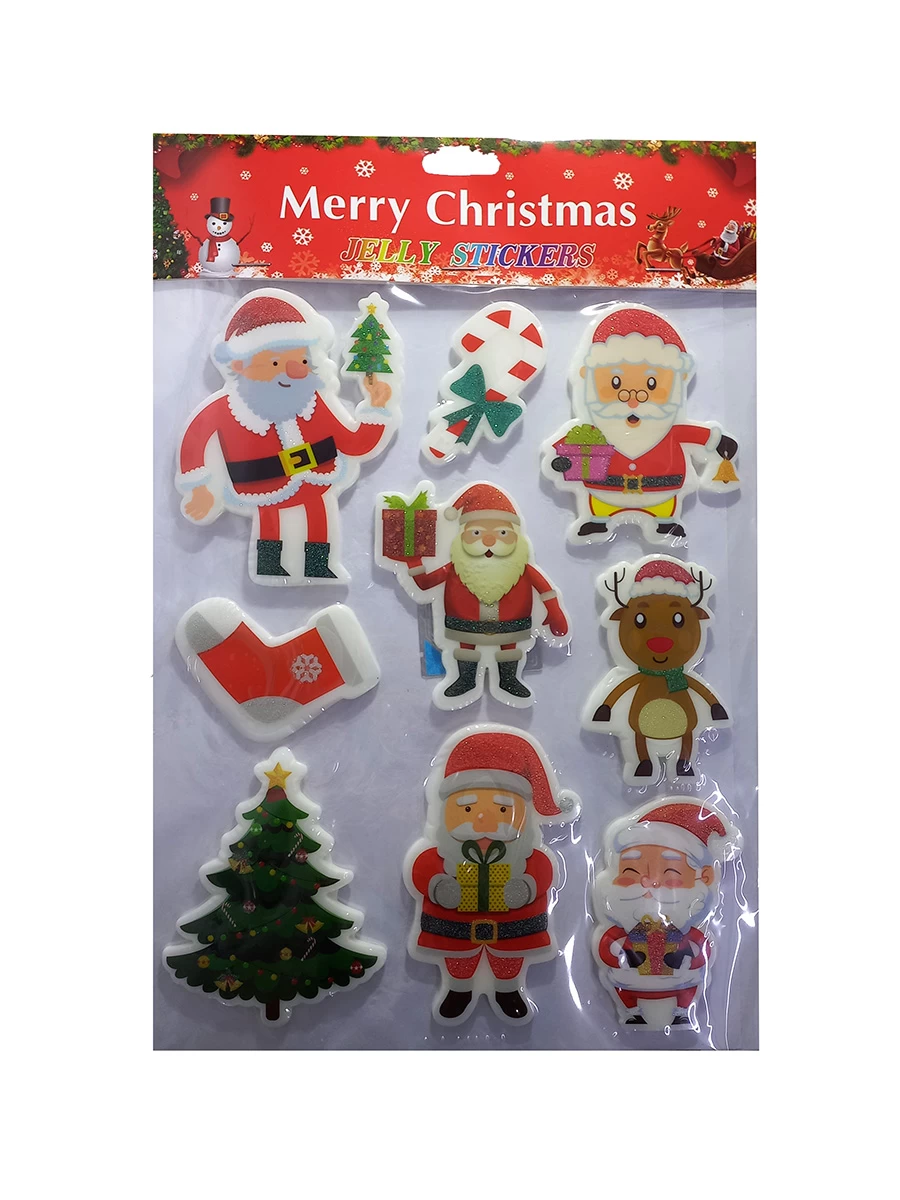 Novogodišnji stikeri Deda Mraz za prozor 1