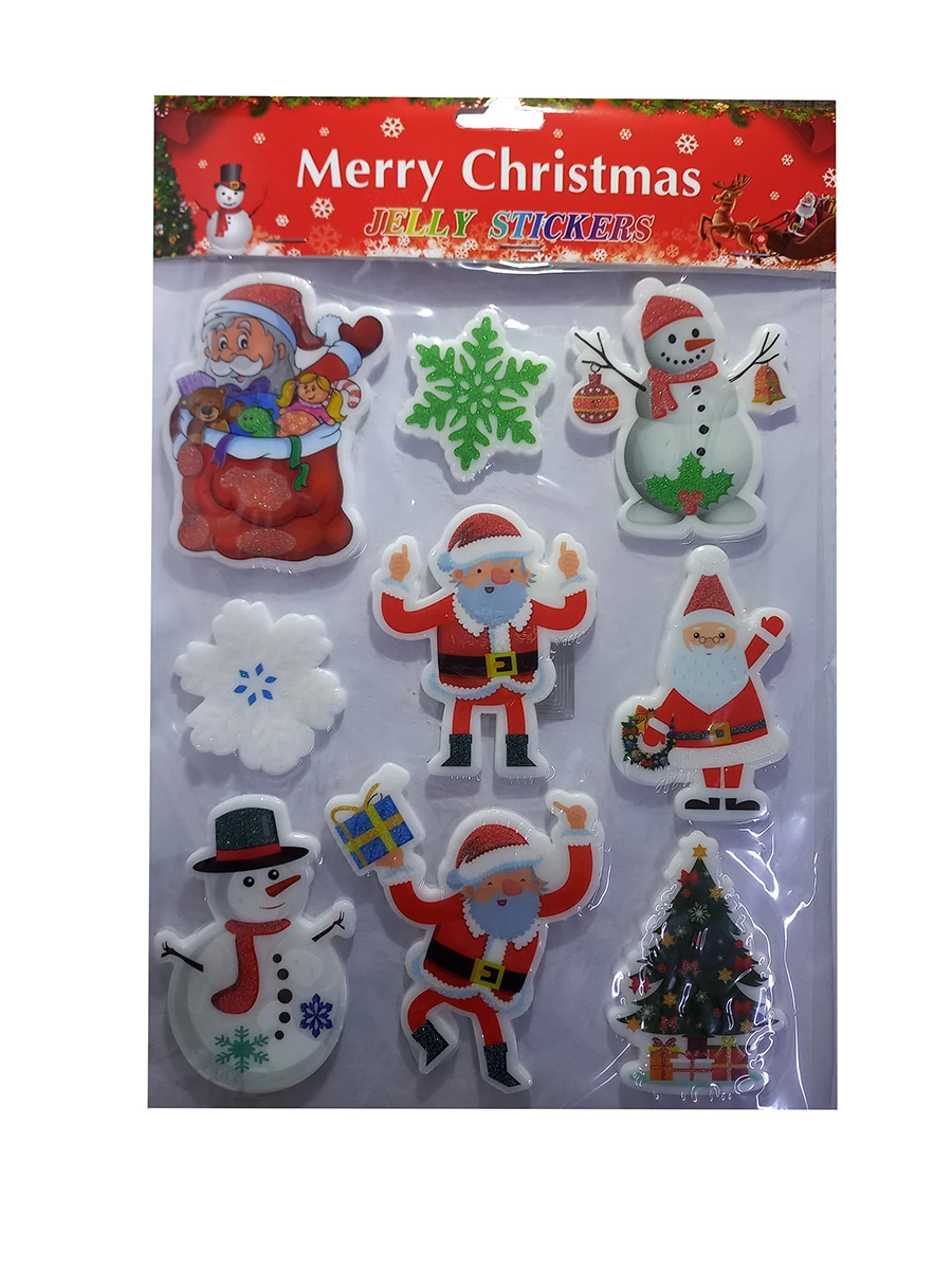 Novogodišnji stikeri Deda Mraz za prozor 2