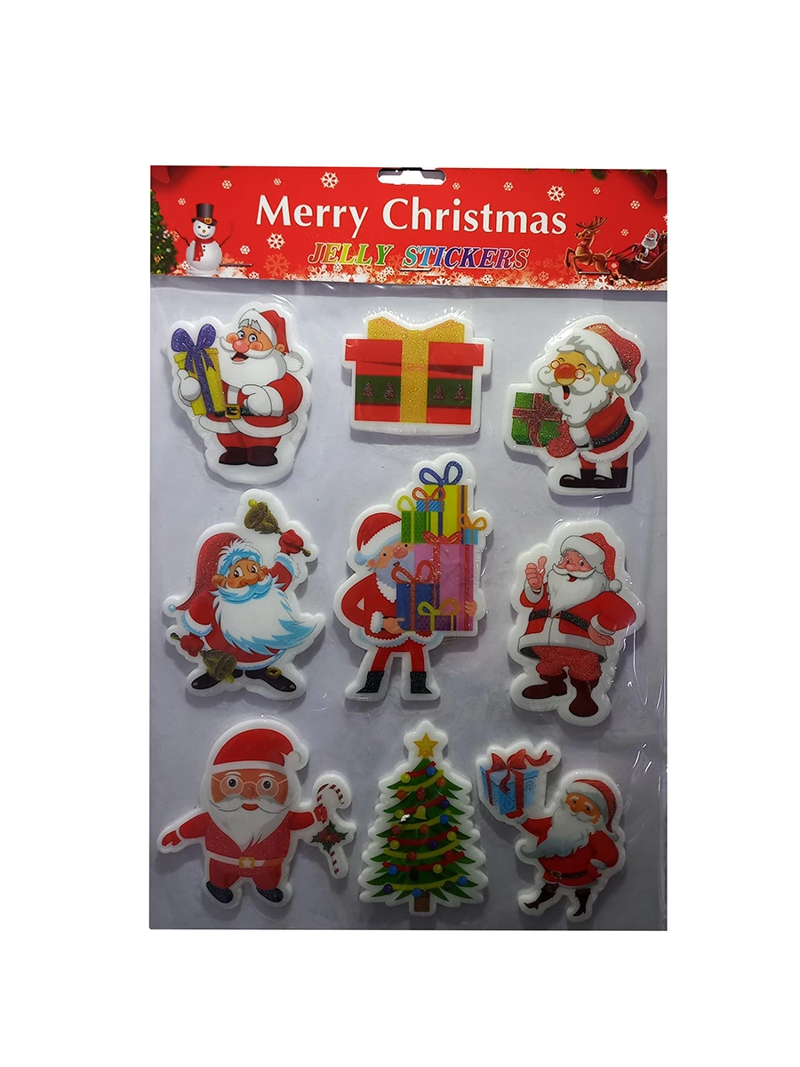 Novogodišnji stikeri Deda Mraz za prozor 3